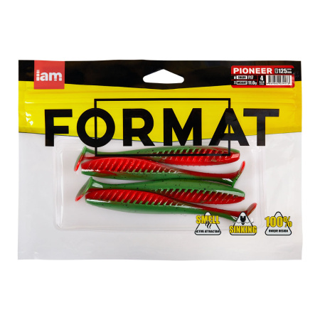 Силиконовая приманка FORMAT PIONEER 125mm (4шт.) цвет F17n