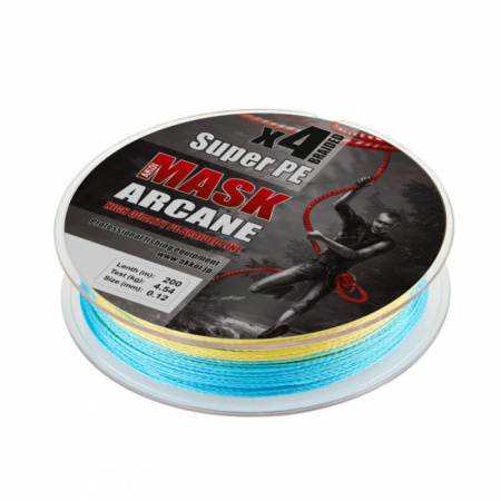 Леска плетёная AKKOI MaskArcane X4-200 (multi color) d0,24mm