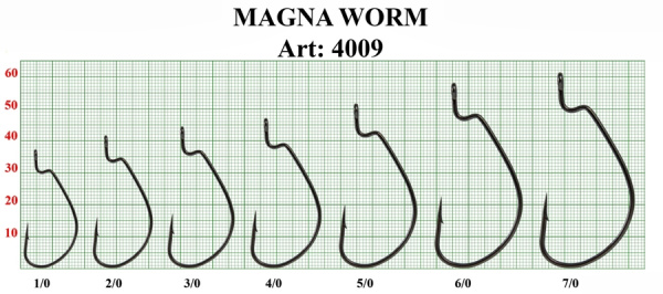 Крючок офсетный FS MAGNA WORM, №3/0 (5 шт)