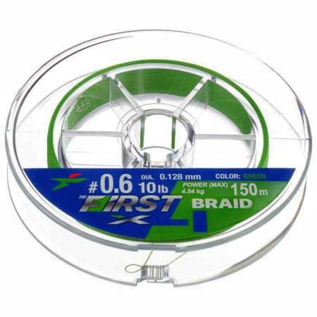 Шнур плетеный Intech First Braid X4 Green 150m (#1.0 / 0.165mm (15lb / 6.81kg))