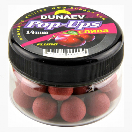 Бойлы DUNAEV POP-UP 14мм Слива (30г)