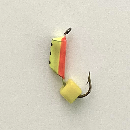 Столбик Сырный кубик 2,5 мм на крючке ЖЕЛТО-КРАСНЫЙ