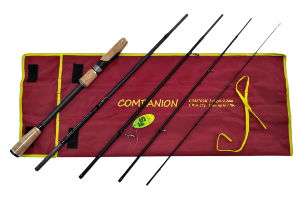 Удилище спиннинговое COMPANION, 5 секции, длина 2,28 м, тест 6-25 г
