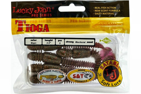 Виброхвосты съедоб. искусст. LJ Pro Series TIOGA 4.5in (11.40)/S14 5шт.