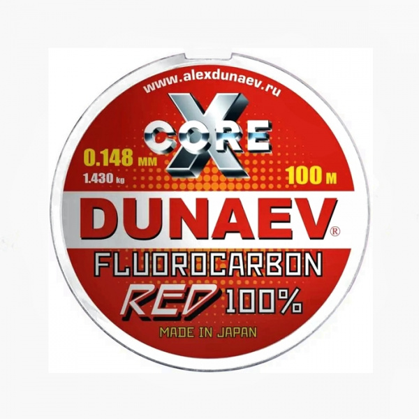 Леска Dunaev Fluorocarbon RED 0.117мм 100м