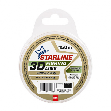 Монофильная леска STARLINE 3D Line Pixel 150m (chameleon) d0.16