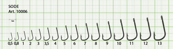 Крючок SODE-RING №10 с ушком, покрытие BN (8 шт) Крючок SODE-RING №10 с ушком, покрытие BN (8 шт)