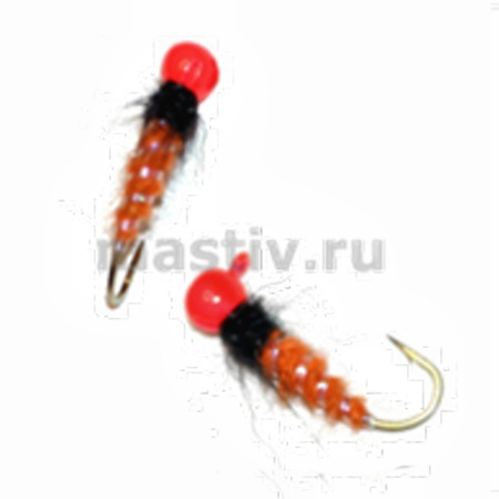 Ручейник дробь красный (вяз. песочный) (d. 4) 0,8 гр. (№10)