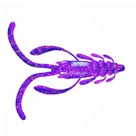 Приманка ZUB-NIMFA 45мм(1,8")-8шт, (цвет 610) фиолетовый с блестками