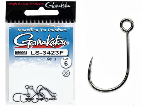 Крючки Gamakatsu LS-3423F NEW LABEL HOOKS BLACK разм. 06 7шт.