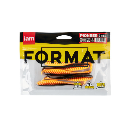 Силиконовая приманка FORMAT PIONEER 88mm (6шт.) цвет F23