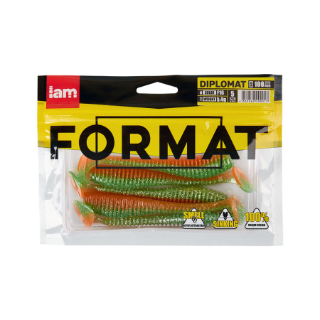 Силиконовая приманка FORMAT DIPLOMAT 100mm (5шт.) цвет F16