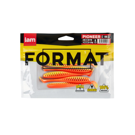 Силиконовая приманка FORMAT PIONEER 88mm (6шт.) цвет F10