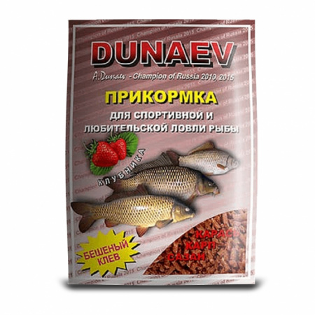 Прикормка "DUNAEV КЛАССИКА" 0.9кг  гранулы Карп Клубника