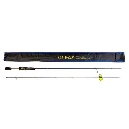 Удилище спиннинговое SEA WOLF 2 секции, полая верш, длина 2.10 м, тест 0.5-5 г новинка
