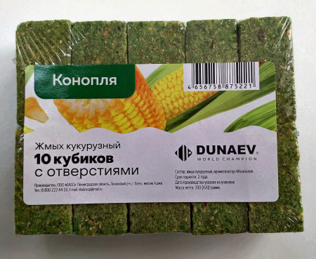 Жмых DUNAEV кукурузный  Конопля 300г.