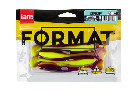 Силиконовая приманка FORMAT DROP 100mm (5шт.) цвет F26