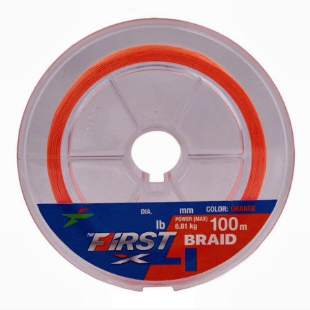 Шнур плетеный Intech First Braid X4 Orange 100m (#2.0 / 235mm (27lb / 12.3kg))