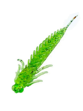Приманка ZUB-LARVA  80мм(3,2")-5шт, (цвет 351) шартрез с блестками
