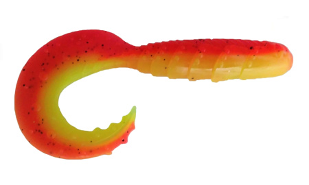 Приманка ZUB-HIBINA 180мм(7,1")-2шт, (цвет 023) розовый верх - желтый низ