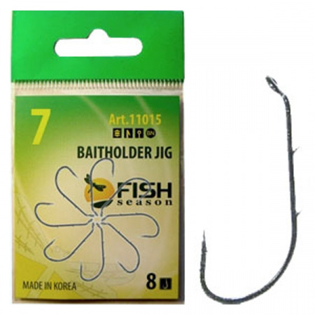 Крючок BAITHOLDER JIG № 4 с ушком, покрытие BN (8 шт)