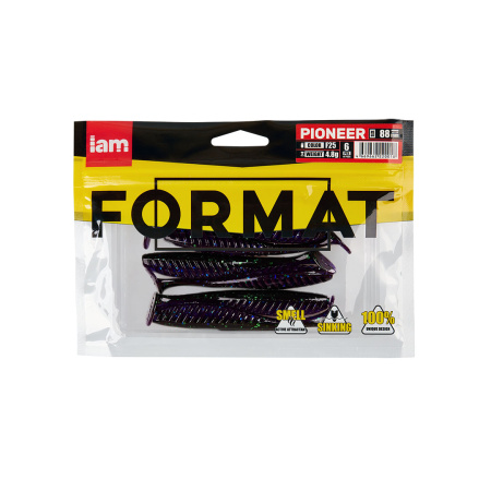 Силиконовая приманка FORMAT PIONEER 88mm (6шт.) цвет F25