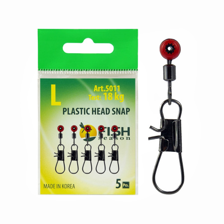 Застежка с вертлюжком ПЛАСТИК, №M (14 кг), (уп. 5 шт.)