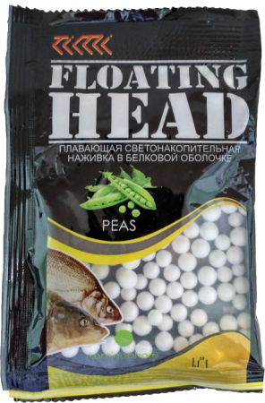 Плавающая насадка светонакопительная в белковой оболочке D 4-5 мм бел. Ароматизатор Горох