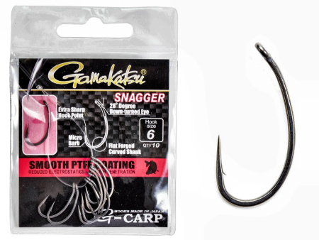 Крючки Gamakatsu G-CARP SNAGGER HOOKS разм. 06 10шт. Крючки Gamakatsu G-CARP SNAGGER HOOKS разм. 06 10шт.