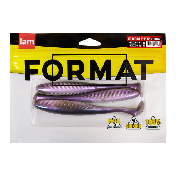 Силиконовая приманка FORMAT PIONEER 150mm (3шт.) цвет F24