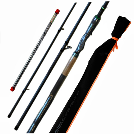 Удилище фидерное "REFLEX METHOD FEEDER" FISH CRYSTAL, тест до 150 г, 4,20 м, 3+3