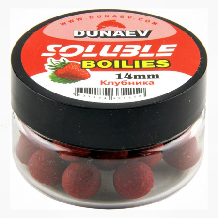 Бойлы DUNAEV Пылящие 14мм Клубника (50г)