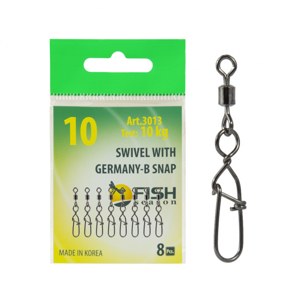 Вертлюжок с застежкой Germany-B, №6 (15 кг), (упак. 7 шт)