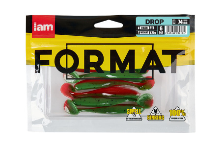 Силиконовая приманка FORMAT DROP  74mm (6шт.) цвет F17n