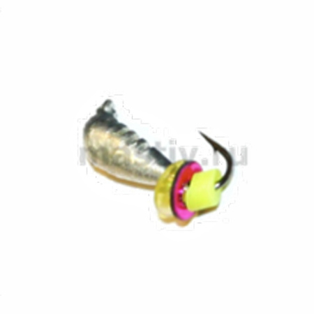 Опарыш 3 петля серебро+чёрный, пайетка, 0,5гр.