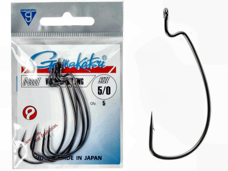 Крючки офсетные Gamakatsu WORM OFFSET EWG HOOKS BLACK разм. 5/0 5шт.