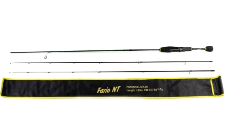 Удилище спиннинговое FARIO NT-2TIPS, 2 секции, длина 1,80 м, 2 хлыста (цельн. 0,5-5 г, полая 1-7 г)