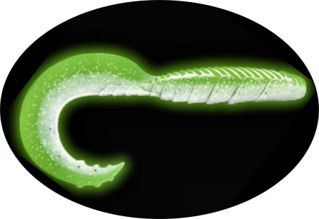 Приманка ZUB-HIBINA  95мм(3,8")-4шт, (цвет 403) зеленый светящийся