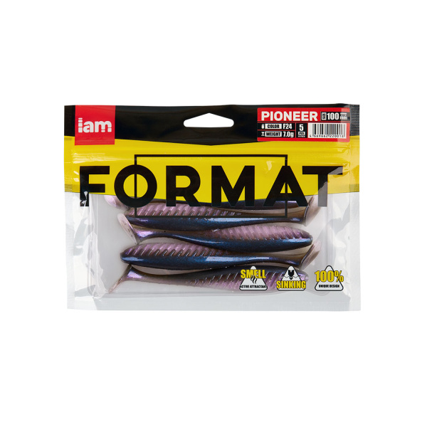 Силиконовая приманка FORMAT PIONEER 100mm (5шт.) цвет F24