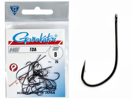 Крючки Gamakatsu F314 HOOKS BLACK разм. 08 25шт. Крючки Gamakatsu F314 HOOKS BLACK разм. 08 25шт.