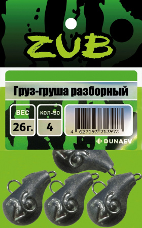 Груз-груша разборный ZUB 14гр. (5 шт.)