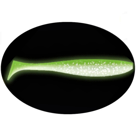 Приманка ZUB-IZI 125мм(4,8")-5шт, (цвет 403) зеленый светящийся