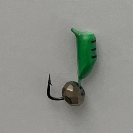 Безнасадка 3 зелёный, гр шарик, 0,7гр. золото