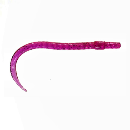 Приманка ZUB-WORM  75мм(3")-7шт, (цвет 130) маджента с блестками