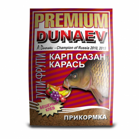 Прикормка "DUNAEV-PREMIUM" 1кг Карп-Сазан Тутти-Фрутти