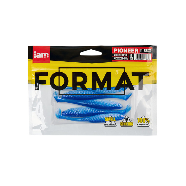 Силиконовая приманка FORMAT PIONEER 88mm (6шт.) цвет F13