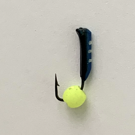 Безнасадка 1,5 синий+чёрный, неоновый шар, 0,2гр. желтый