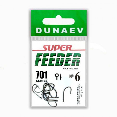 Крючок Dunaev Super Feeder 701 # 6 (упак. 10 шт)