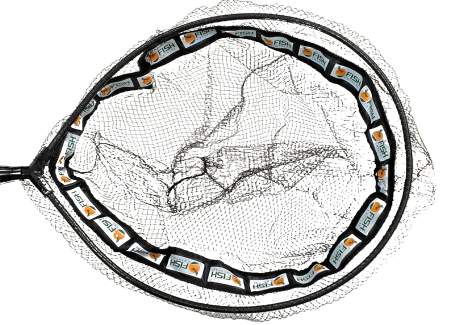 Голова для подсачека 50 х 40 х 32см (Д х Ш х Г), сетка леска, ячейка 7 мм, рамка карбон.вес 148 гр.