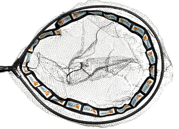 Голова для подсачека 50 х 40 х 32см (Д х Ш х Г), сетка леска, ячейка 7 мм, рамка карбон.вес 148 гр.